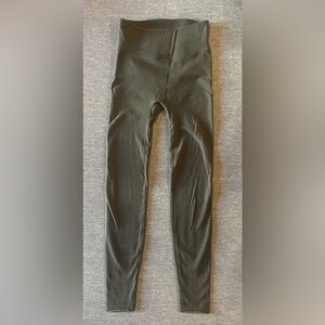 FP Movement by Free People Olive Green Textured High-Waist Leggings